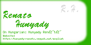 renato hunyady business card